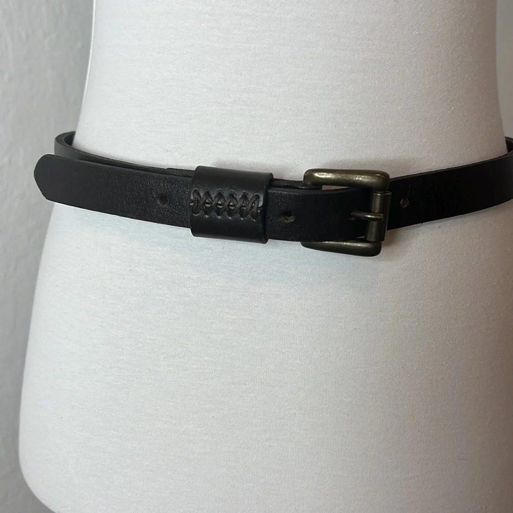 Christopher Kon Dark Brown Leather Belt Size S